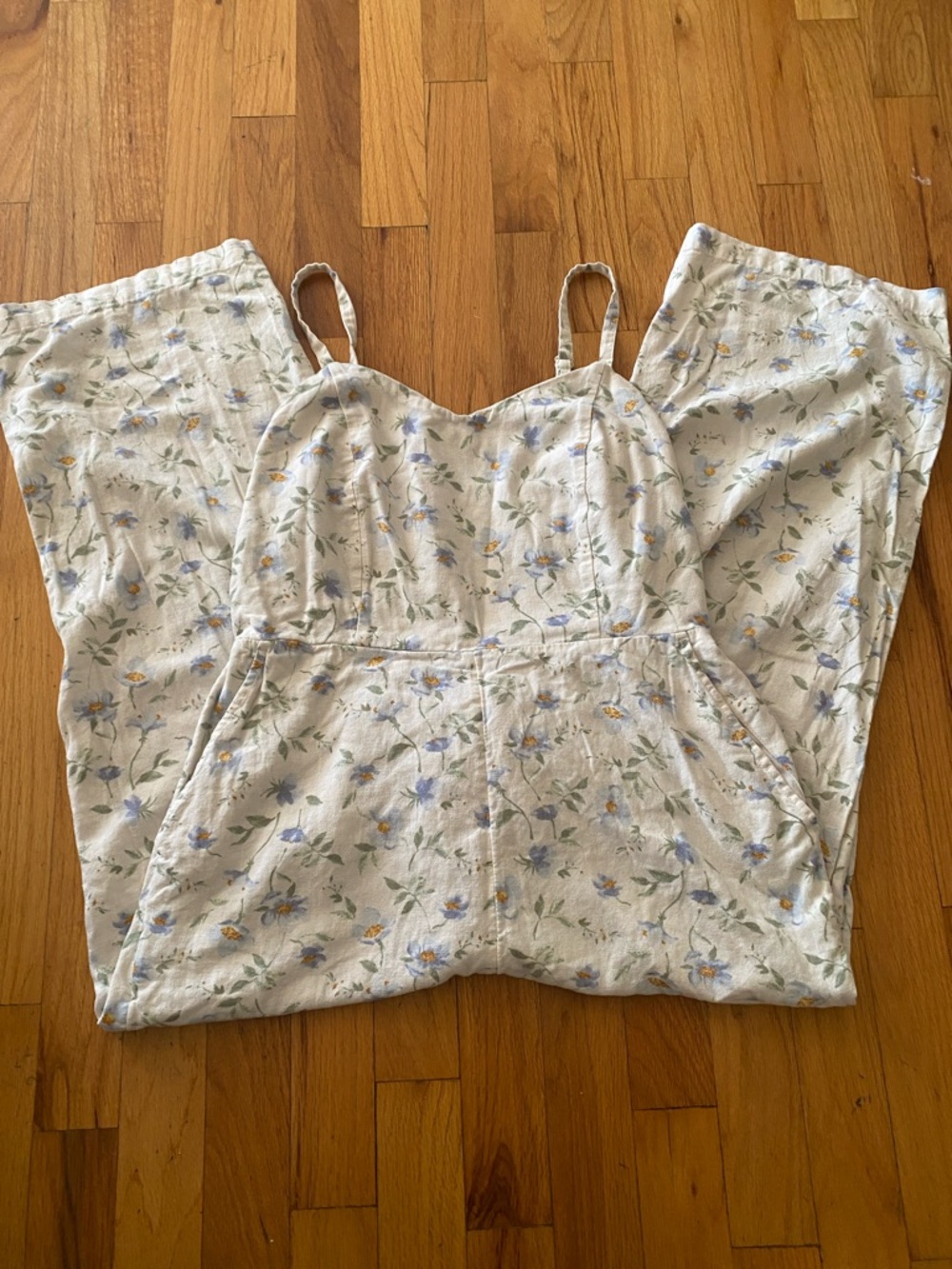 Old Navy Floral Linen Blend Jumpsuit